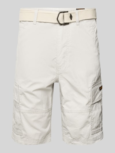 Superdry Regular Fit Cargoshorts mit Gürtel Modell 'Heavy' Offwhite 2