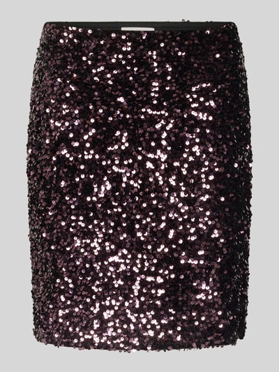 B.Young Spódnica mini z elastycznym pasem model ‘PAILLET’ Ciemnobrązowy 2