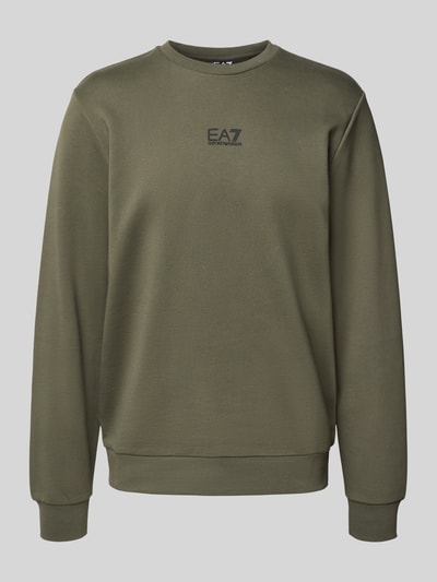 EA7 Emporio Armani Sweatshirt met labeldetail Leem - 2