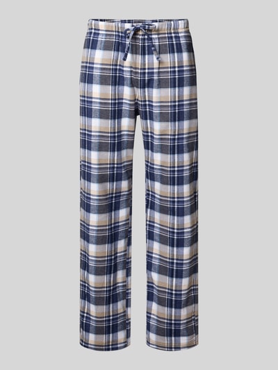 Christian Berg Men Regular fit pyjamabroek met elastische band Jeansblauw - 1