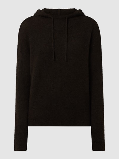 OPUS Sweter z dodatkiem wełny z alpaki model ‘Piotra’ Ciemnobrązowy 2