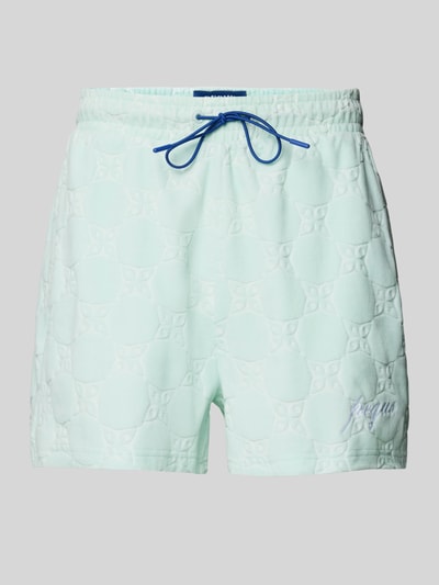 PEQUS Shorts aus Frottee mit Label-Stitching Tuerkis 2