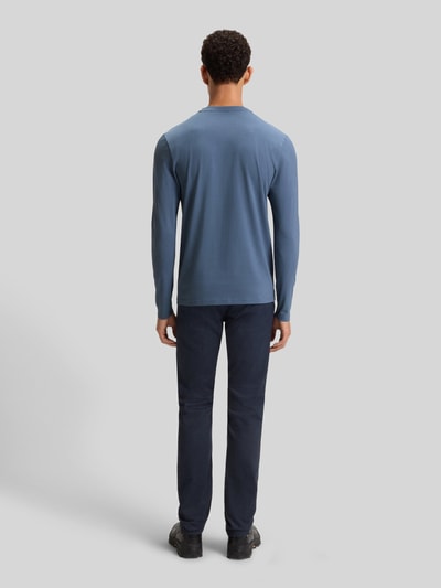 BOSS Orange Regular fit shirt met lange mouwen van katoenmix, model 'TCHARK' Rookblauw - 5
