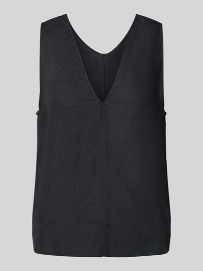 Selected Femme Regular Fit Blusentop aus reinem Leinen Modell 'FLINNA' Black 2