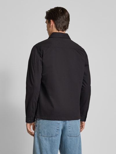 HUGO Kurtka koszulowa z listwą guzikową model ‘Epoldo’ Czarny 5