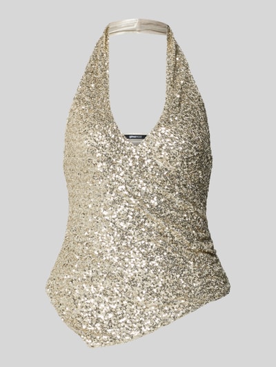 Gina Tricot Top z dekoltem w serek Złoty 2
