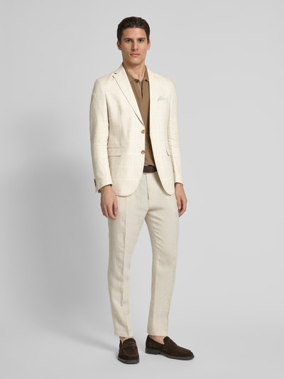 CG - Club of Gents Sakko mit Gitterkaro Modell 'Paul' Beige 1