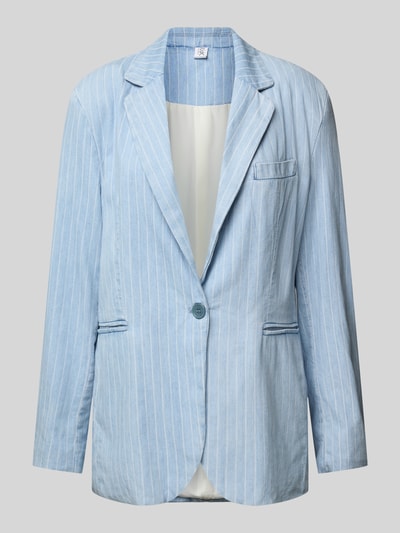 Liu Jo White Żakiet o kroju relaxed fit z kołnierzem z połami model ‘GIACCA’ Jasnoniebieski 2