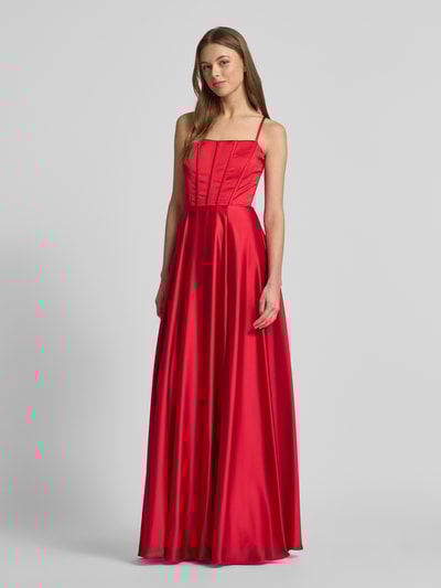 Jake*s Cocktail Abendkleid mit Spaghettiträgern Rot 1