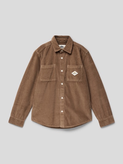 Quiksilver Ribcordoverhemd met borstzakken, model 'SURF' Cognac - 1