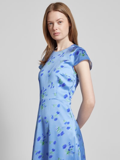 HUGO Midikleid mit Kappärmeln Modell 'Kamela' Hellblau 3