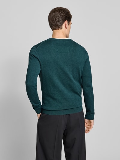 Tom Tailor Regular fit pullover van puur katoen  Petrol - 5