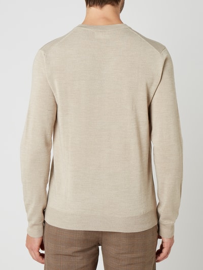 Lacoste Pullover aus Wollmischung  Taupe Melange 5