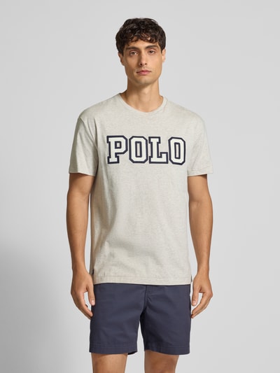 Polo Ralph Lauren Classic Fit T-Shirt mit Label-Stitching Hellgrau Melange 4