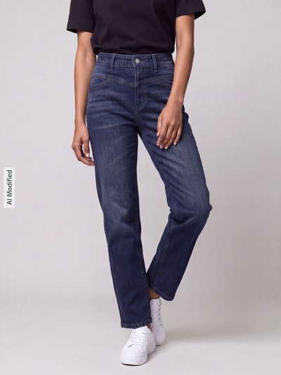 CAMBIO Barrel Jeans aus Baumwoll-Mix Modell 'Ornella' Dunkelblau 4
