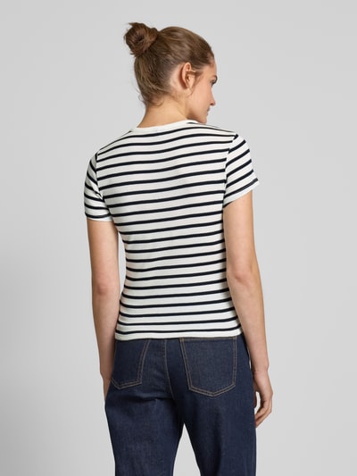 Tommy Jeans Slim Fit T-Shirt mit Label-Stitching Marine 5