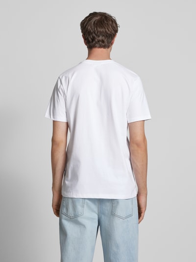 Dedicated T-Shirt mit Stitching und Rundhalsausschnitt Weiss 5