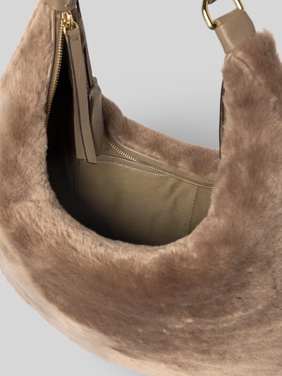 Abro Torebka skórzana z imitacją futra model ‘NANA’ Błotnisty 5