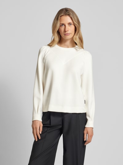 Marc Cain Sweatshirt met ronde hals Offwhite - 4