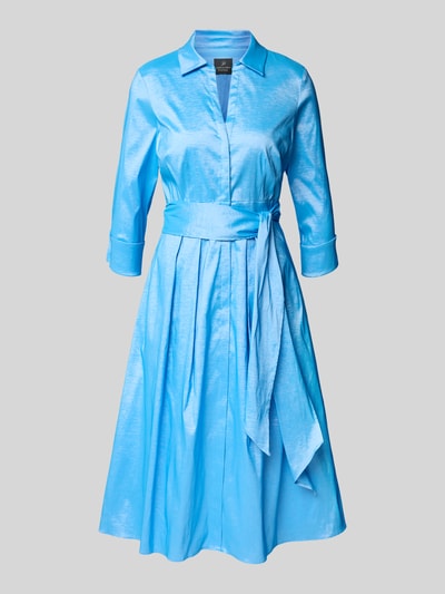 Adrianna Papell Cocktailkleid mit Bindegürtel Hellblau 2
