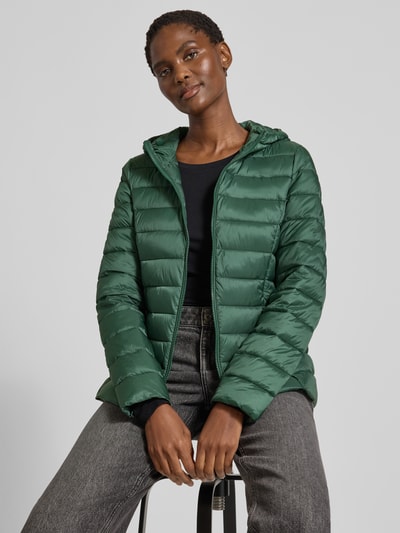 Jake*s Casual Gewatteerd jack met capuchon Donkergroen - 3