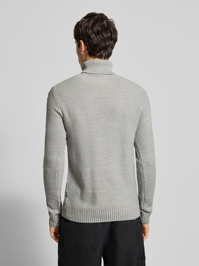 Blend Strickpullover mit Rollkragen Modell 'BASIM' Hellgrau 5