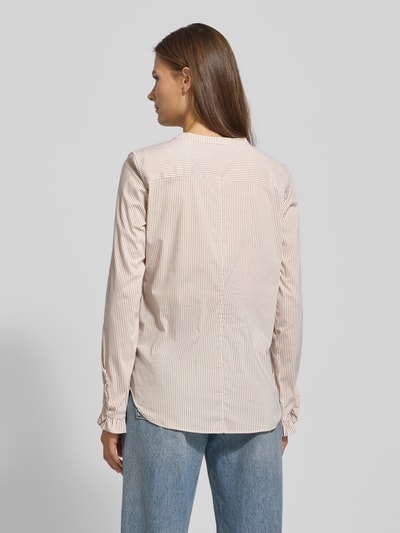 MOS MOSH Regular fit overhemdblouse met ronde hals, model 'Mattie' Middenbruin - 5