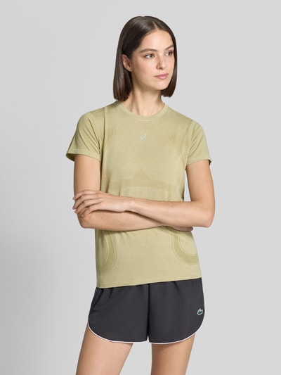 ASICS Regular Fit t-shirt met logoprint Olijfgroen - 4