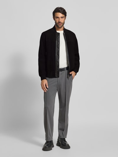 BOSS Orange Regular Fit Jacke aus echtem Ziegenleder Modell 'JOHICE' Black 1