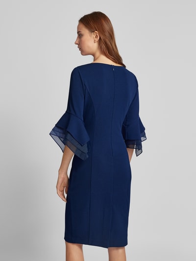 Adrianna Papell Knielange cocktailjurk met plooien Marineblauw - 5