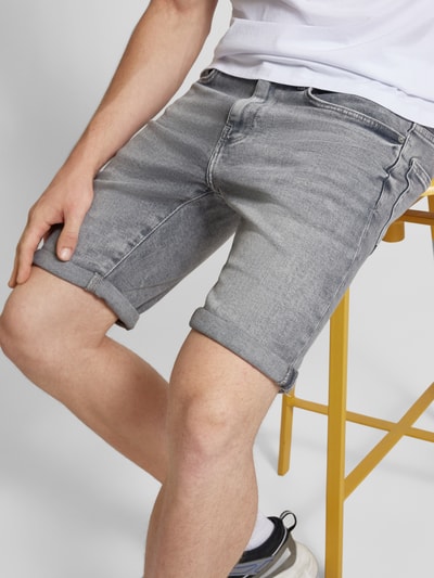 Only & Sons Slim Fit Jeansshorts im 5-Pocket-Design Modell 'PLY' Mittelgrau 3