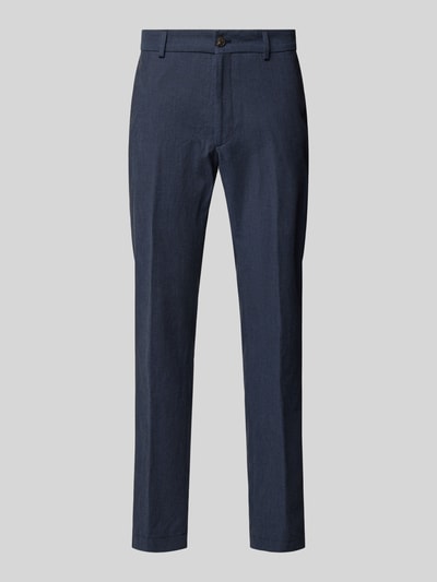 JOOP! Collection Slim fit pantalon met structuurmotief, model 'Hank' Marineblauw - 2