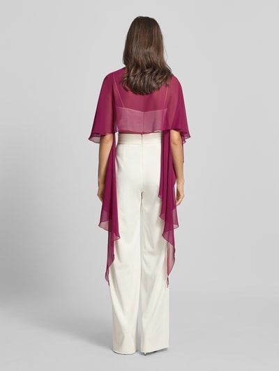 Vera Mont Ponczo z dekoltem w serek Bordowy 5