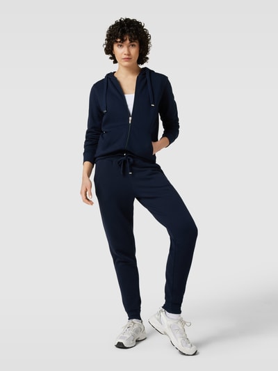 Montego Sweatjacke mit gerippten Abschlüssen Dunkelblau 1