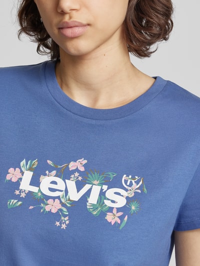 Levi's® T-Shirt mit Label-Print und Rundhalsausschnitt Blau 3