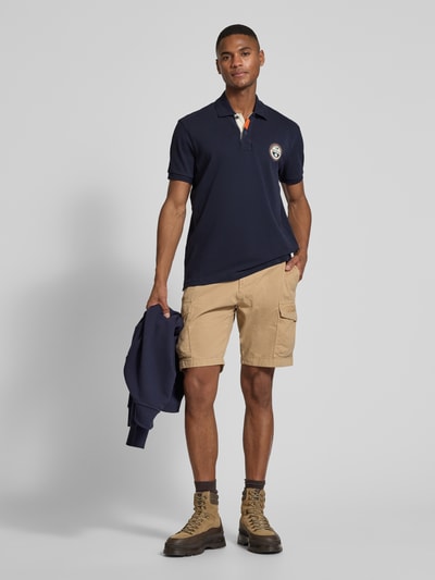 Napapijri Regular Fit Poloshirt mit Label-Stitching Modell 'CLANIS' Marine 1