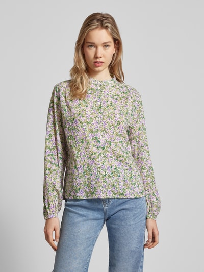 Marc O'Polo Denim Blouse met bloemmotief Paars - 4