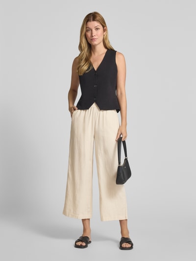 Soyaconcept Straight Leg Leinenhose mit Tunnelzug Modell 'Ina' Sand 1