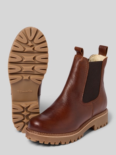 Tamaris Chelseas aus echtem Rindsleder Cognac 4