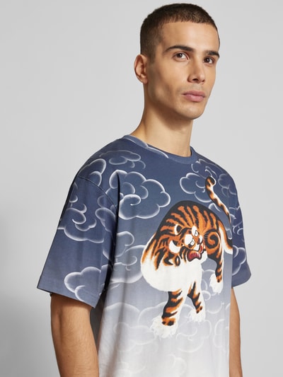 Kenzo T-Shirt mit Motiv-Print Blau 3