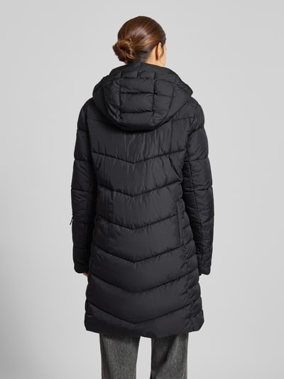 FIRE + ICE Gewatteerde lange jas met tweewegsritssluiting, model 'AENNY3' Black - 5