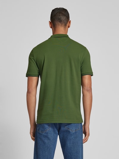 Gant Poloshirt met labelstitching, model 'TIPPING' Olijfgroen - 5