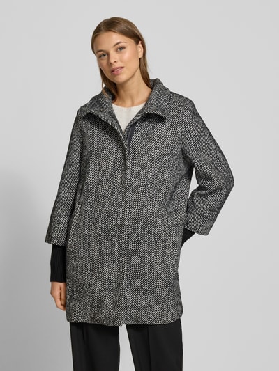 Christian Berg Woman Selection Relaxed Fit Mantel mit Woll-Anteil Anthrazit Melange 4