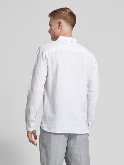 Jack & Jones Premium Regular Fit Leinenhemd mit Kentkragen Modell 'MAZE' Weiss 5