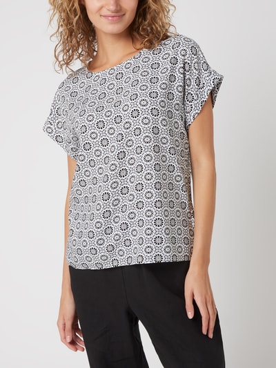 Montego Blouseshirt van viscose  Zwart - 4