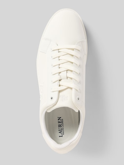 Lauren Ralph Lauren Sneakersy ze skóry naturalnej z wyhaftowanym logo model ‘Ainsley’ Biały 3