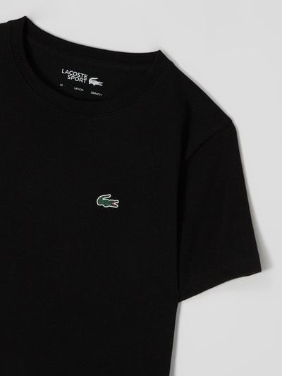 Lacoste T-shirt z naszywką z logo Czarny 2