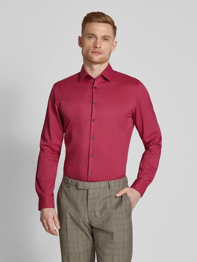 Jake*s Slim Fit Business-Hemd mit Kentkragen Fuchsia 4