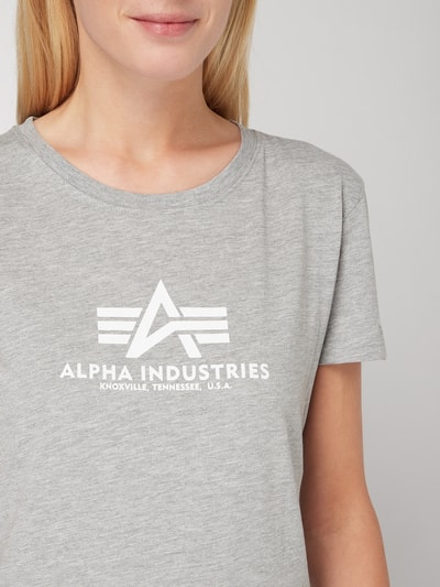 Alpha Industries T-shirt z nadrukiem z logo Jasnoszary 3