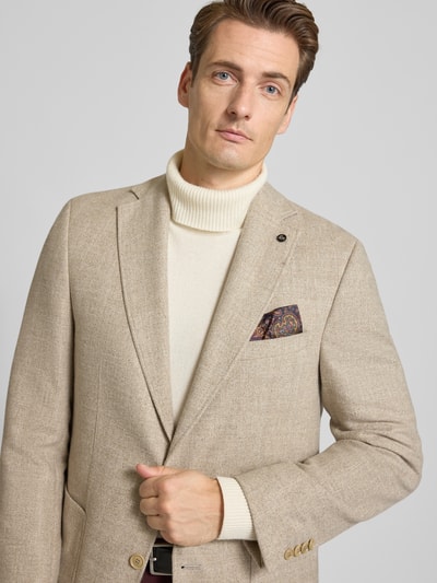 Carl Gross 2-knoops colbert met reverskraag, model 'Tebbo' Beige - 3